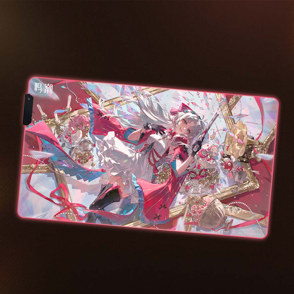 Resonator Themed Carlotta RGB Glowing Mouse Pad
