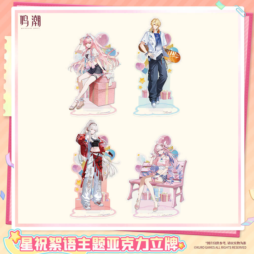 Pastel Wishes Themed Acrylic Standee