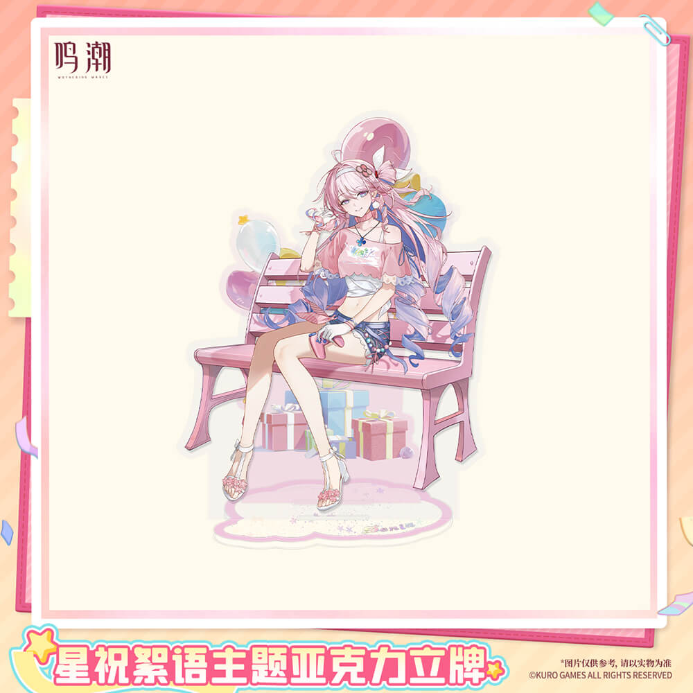 Pastel Wishes Themed Acrylic Standee