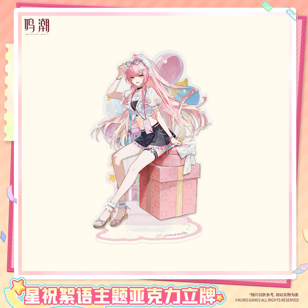 Pastel Wishes Themed Acrylic Standee