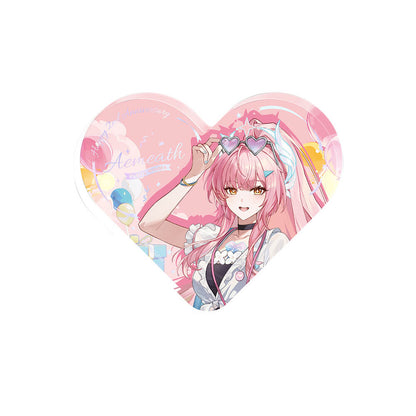 Pastel Wishes Themed Heart-Shaped Acrylic Ornament
