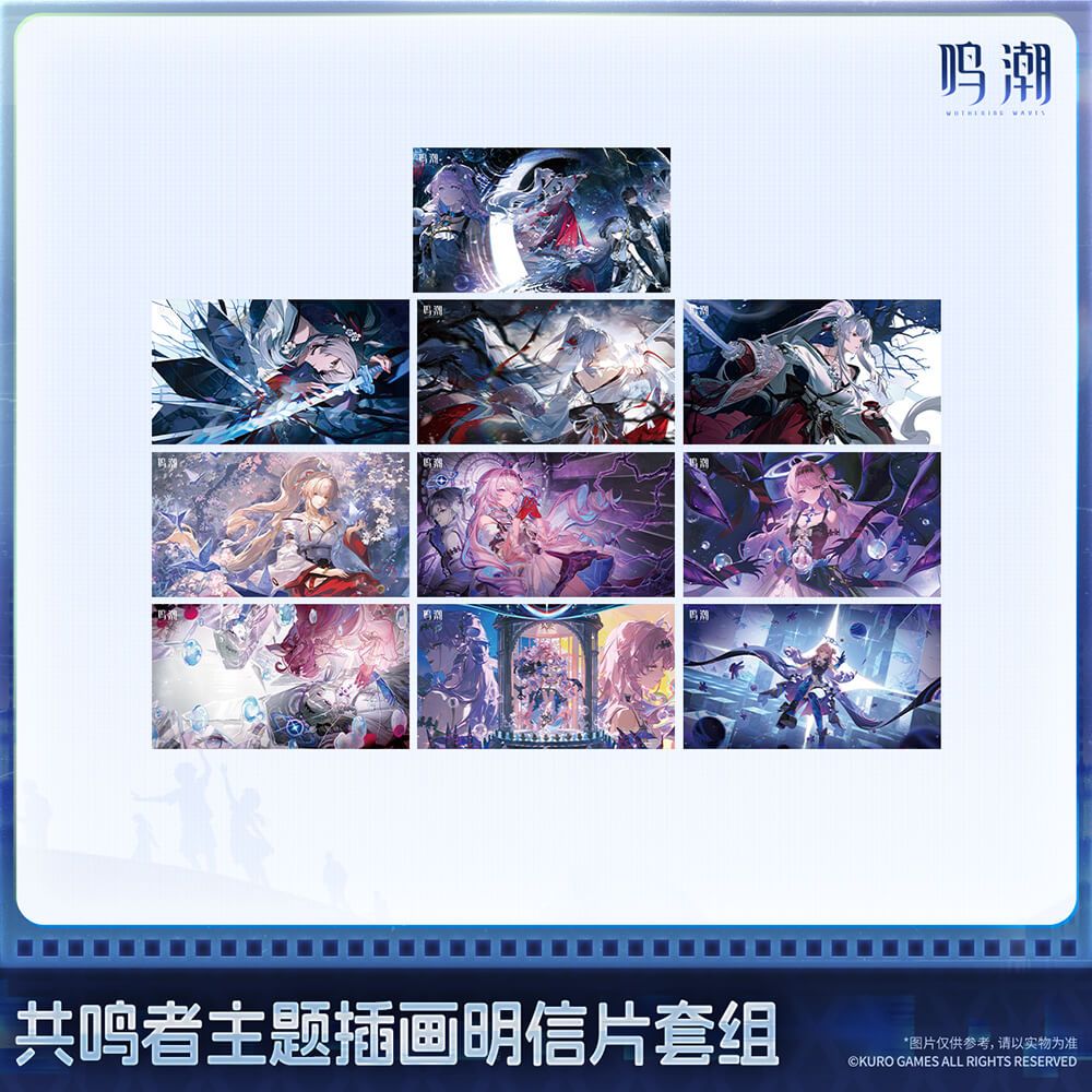 Wuthering Waves Resonator Themed Illustrated Postcard Set Vol.3