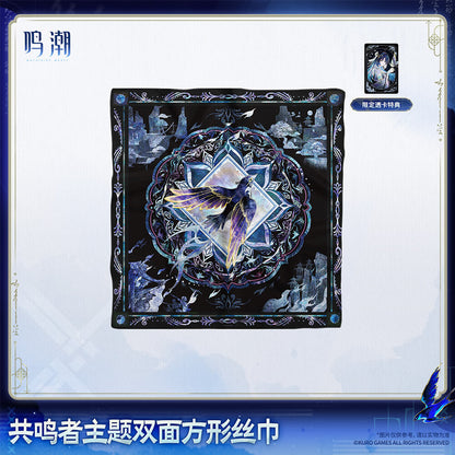 Resonator Themed Reversible Square Silk Scarf