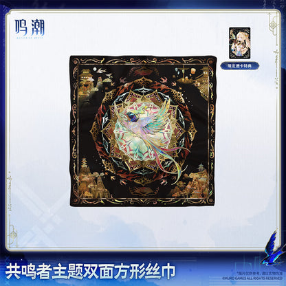 Resonator Themed Reversible Square Silk Scarf