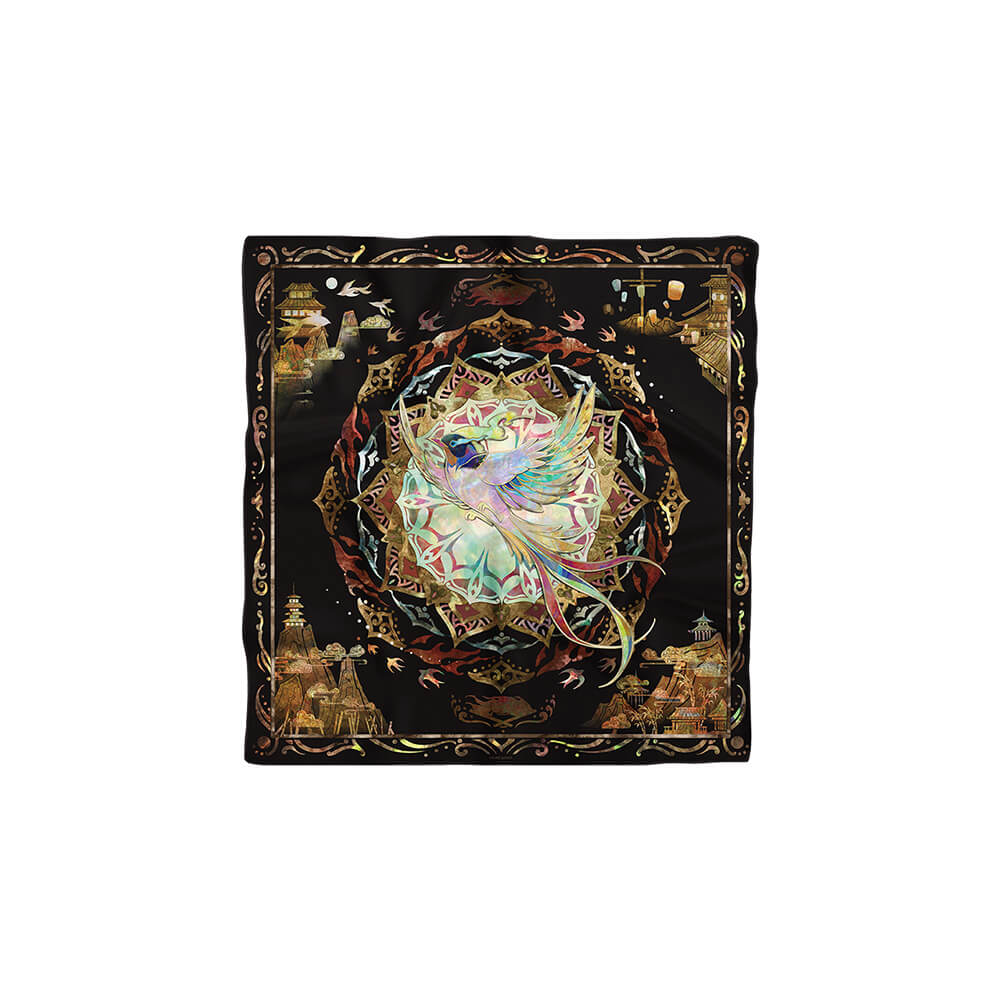 Resonator Themed Reversible Square Silk Scarf