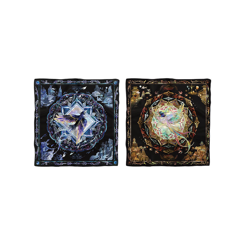 Resonator Themed Reversible Square Silk Scarf