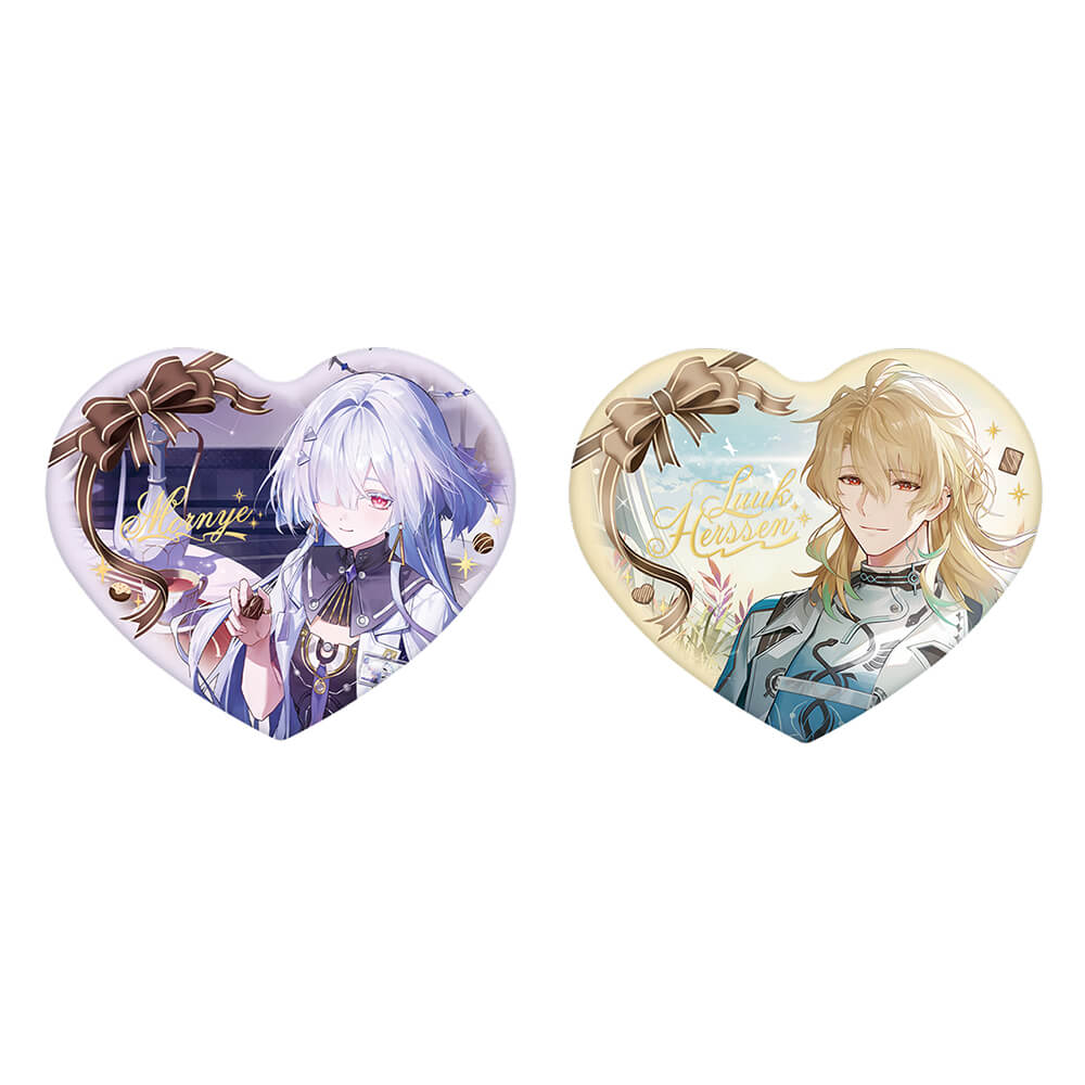 【 Pre order 】When Two Hearts Collide Heart-Shaped Badge